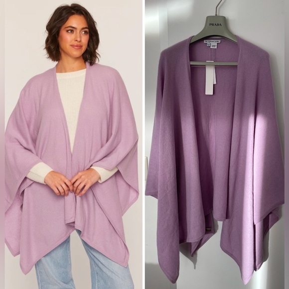 The Cashmere Project 100% cashmere classic luxe wrap shawl dusty lavender NWT - Picture 1 of 5